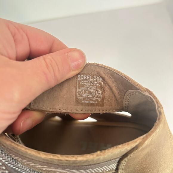 Sorel Joanie Wedge Sandal Tan Size 7.5 - Picture 7 of 8